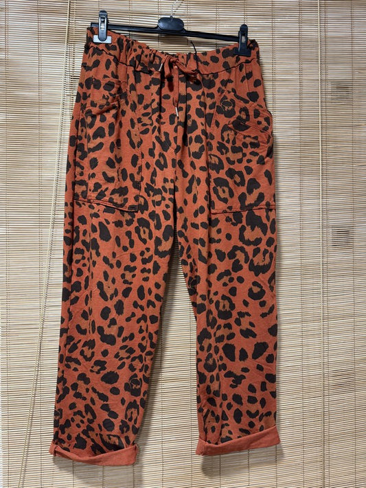 GRANDE TAILLE - Jogging poches carrées léo rouille