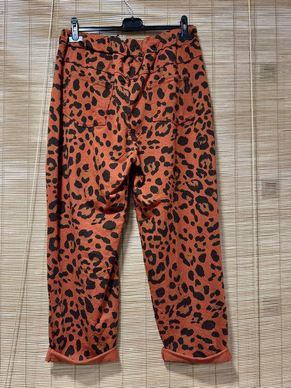 GRANDE TAILLE - Jogging poches carrées léo rouille