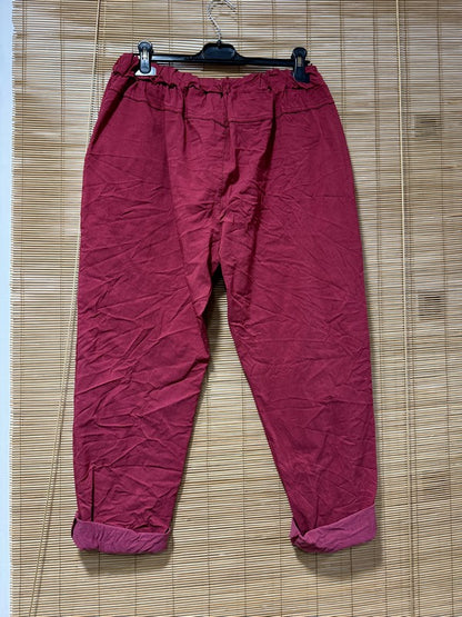 GRANDE TAILLE - Pantalon prune