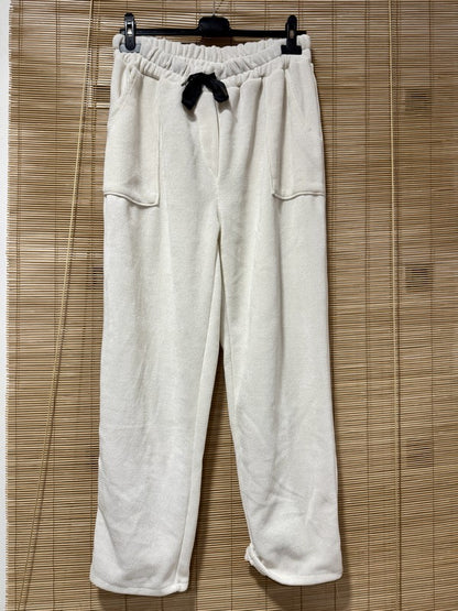 GRANDE TAILLE - Pantalon velours écru