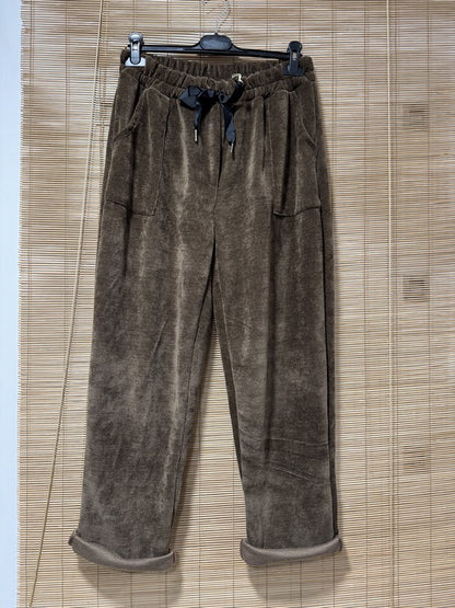 GRANDE TAILLE - Pantalon velours marron