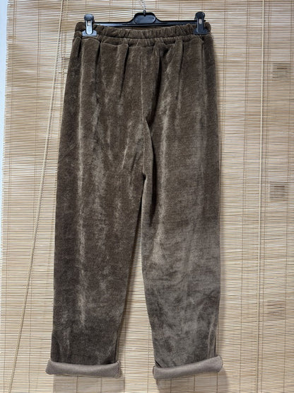 GRANDE TAILLE - Pantalon velours marron