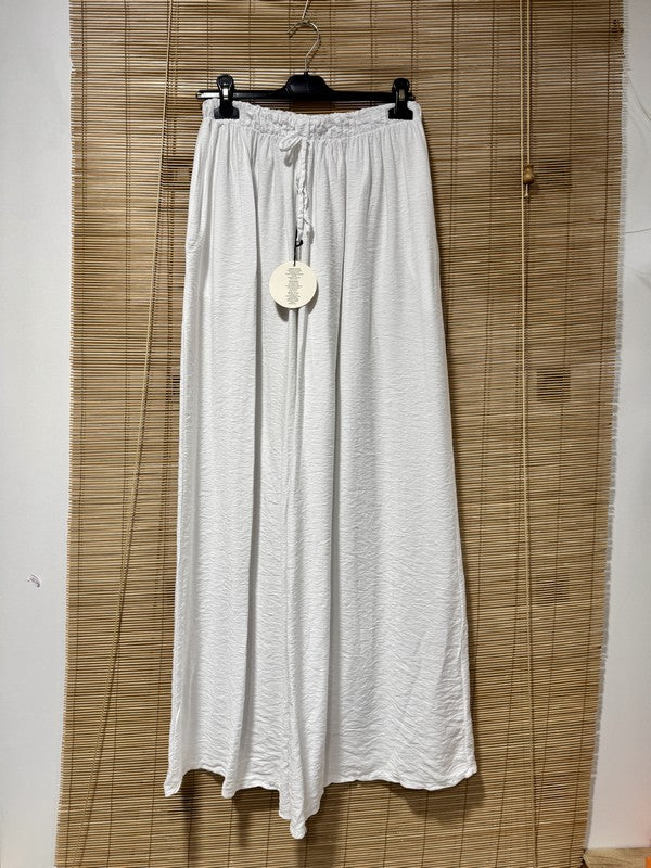 GRANDE TAILLE - Pantalon fluide blanc