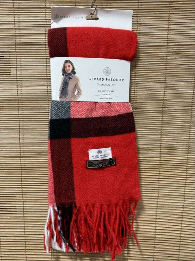 Echarpes à carreaux GERARD PASQUIER rouge