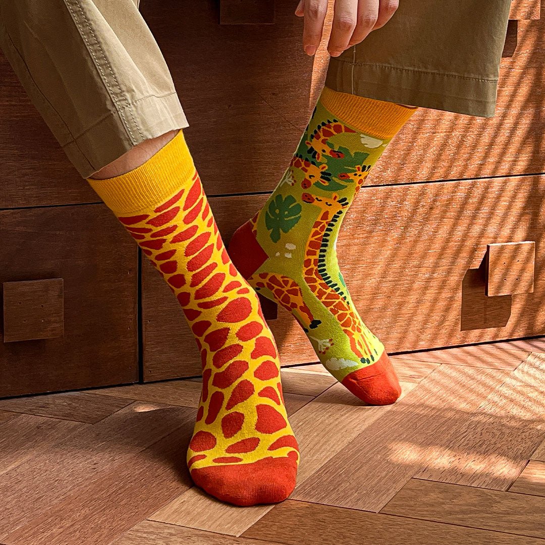 Chaussettes dépareillées Girafes 36-40