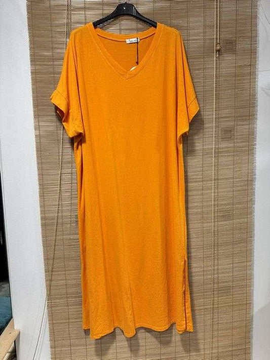 GRANDE TAILLE - Robe sweat orange