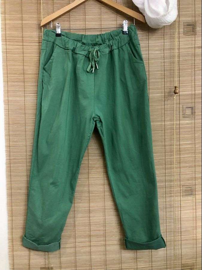 GRANDE TAILLE - Pantalon vert gazon