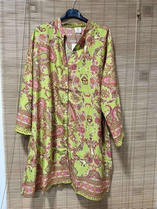 Chemise longue en soie indienne 68