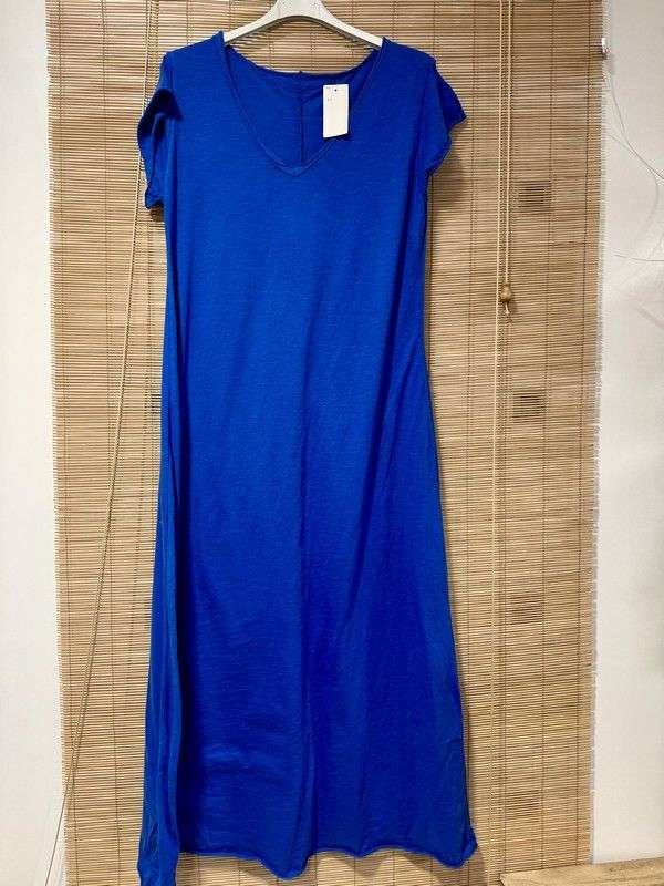 Robe longue t-shirt bleu roi