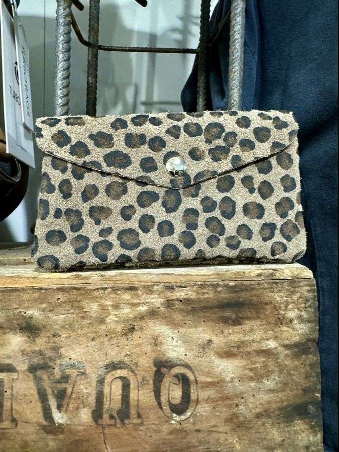 Porte-feuille cuir léo brun