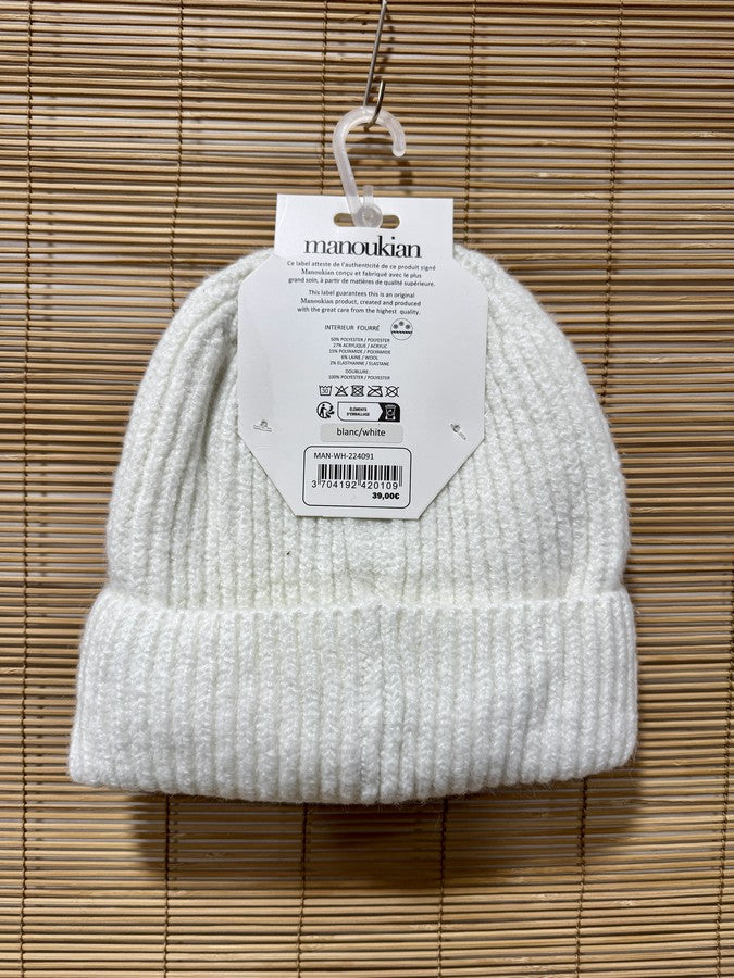 Bonnet femme MANOUKIAN blanc