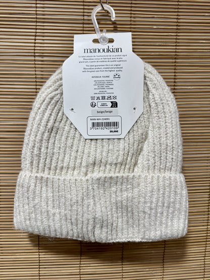 Bonnet femme MANOUKIAN crème