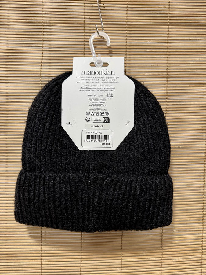 Bonnet femme MANOUKIAN noir